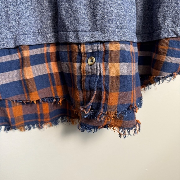 Natural Reflections Women's Steel-Blue Lagenlook Twofer Long‎ Sleeve T-Shirt 1X - Picture 2 of 12